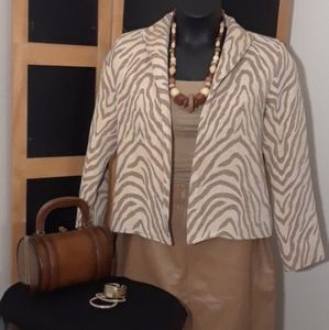 Painted Point Vintage Animal Print Blazer